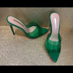 NWB Green Mules